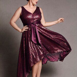 NWT Lane Bryant Burgundy Sequin Dress - Size 28